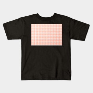 Polka Dot Design Retro Palette - Brick Orange Kids T-Shirt